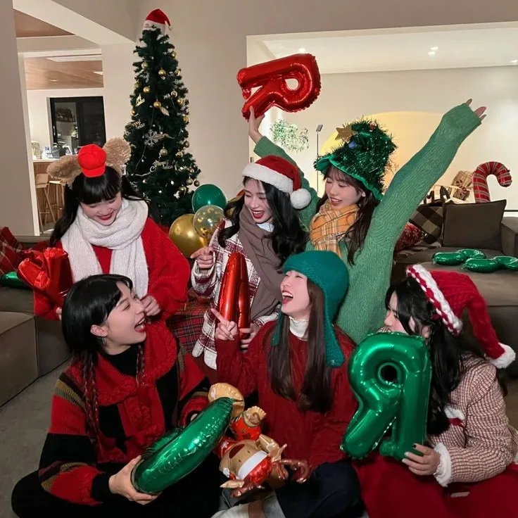 Celebrating Christmas in Korea, family together